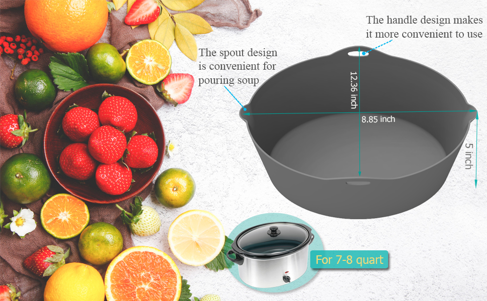 Silicone Slow Cooker Liners for CrockPot 7 Quart Crock Pot