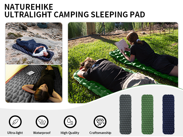 アウトドア寝具 Naturehike ULTRA LIGHT INFLATABLE PAD Naturehike Ultralight Inflatable Mat Single Sleeping Mat 6.5