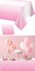 pink tablecloth