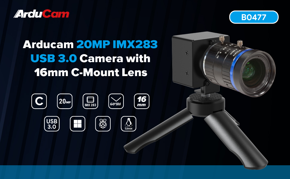 IMX283 20MP USB3.0 Camera, 120fps high speed UVC Camera Module