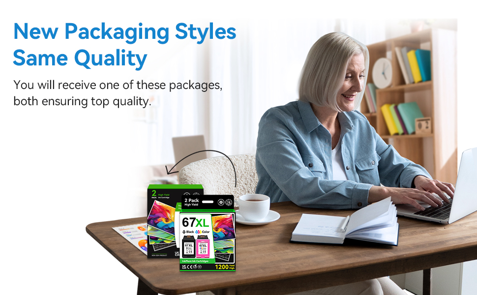 67xl ink cartridge compatible for hp printer ink