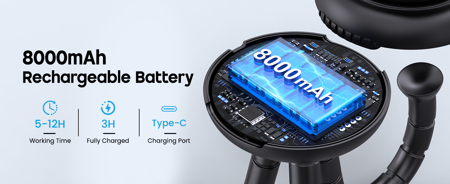 8000mAh rechargeable battery