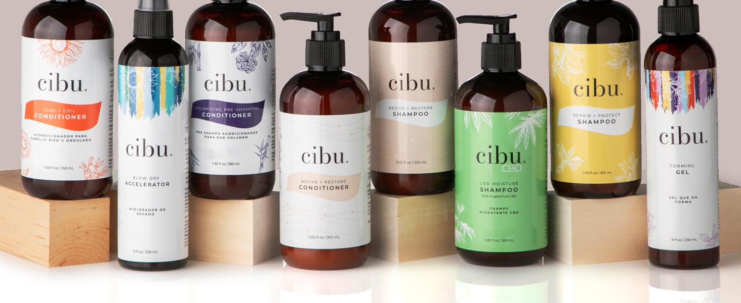 cibu shampoo and conditioner cibu for damaged dry, colored, frizzy, curly hair, all hair types