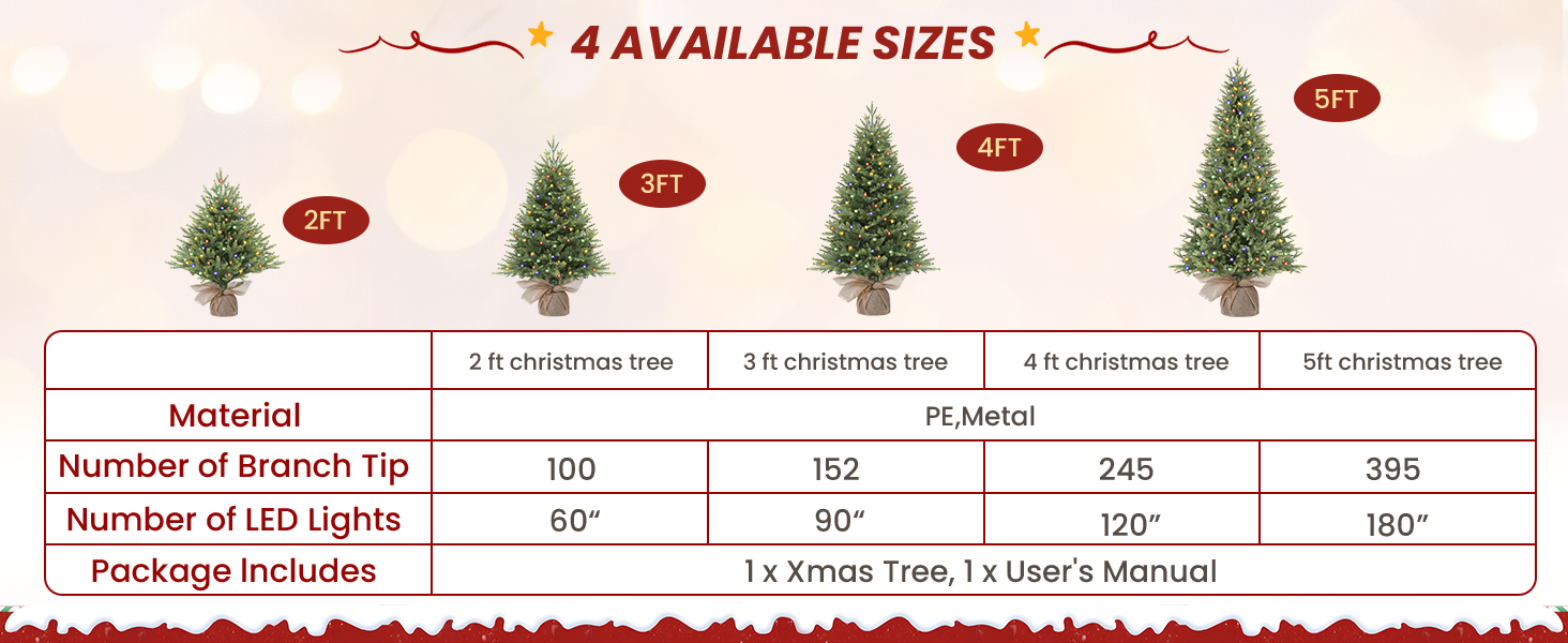 5 ft Christmas tree with lights