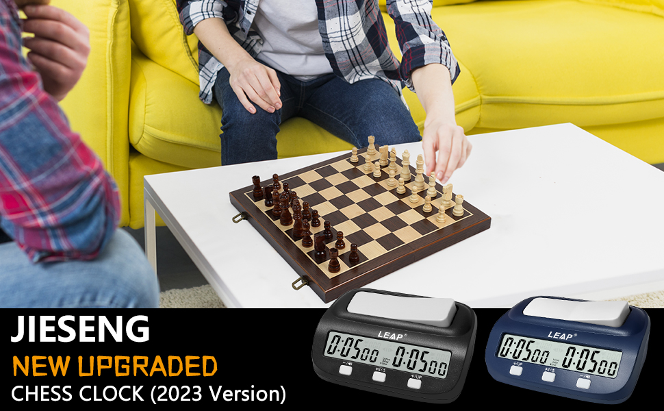 JIESENG Chess Clock Upgraded Digital Chess Timer with Bonus