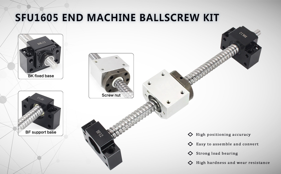 RATTMMOTOR RM/SFU1605 BallScrew Kit, 500mm Length Ball Screw with