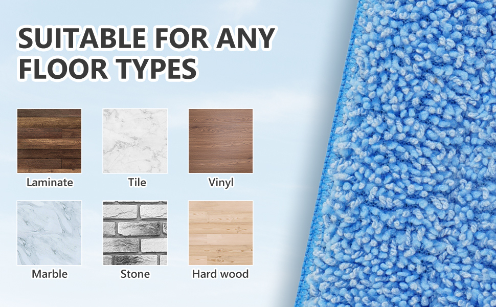 Reusable Mop Refill Pads for Flash Powermop, 6 PCS Mop Pads Machine