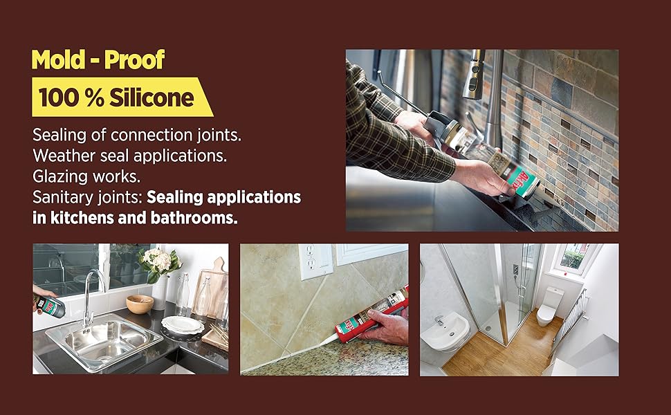 Akfix 100S RTV 100 Silicone Caulk Clear (1x10.1 fl.oz.) Sanitary