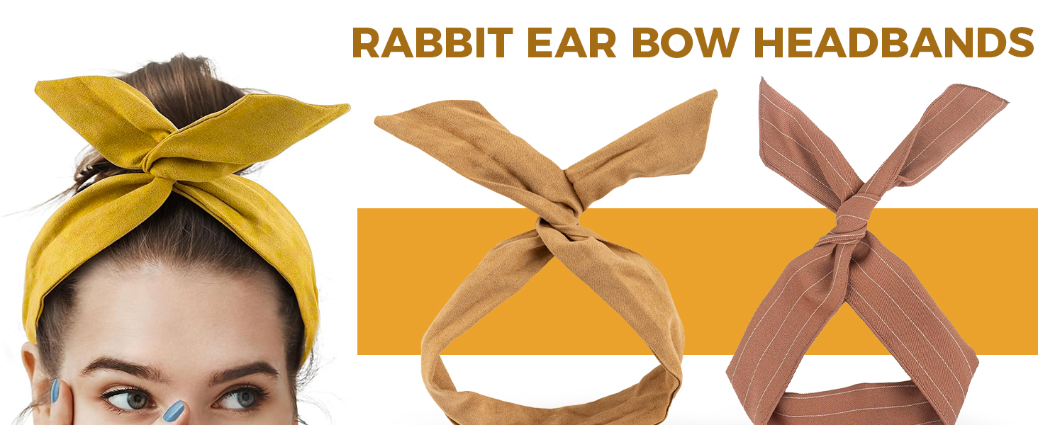 Twist Bow Headband Wired Hair Tie