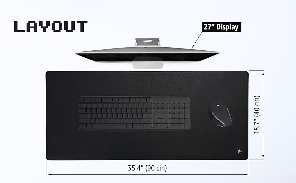 Desktop layout for deskpad dimensions