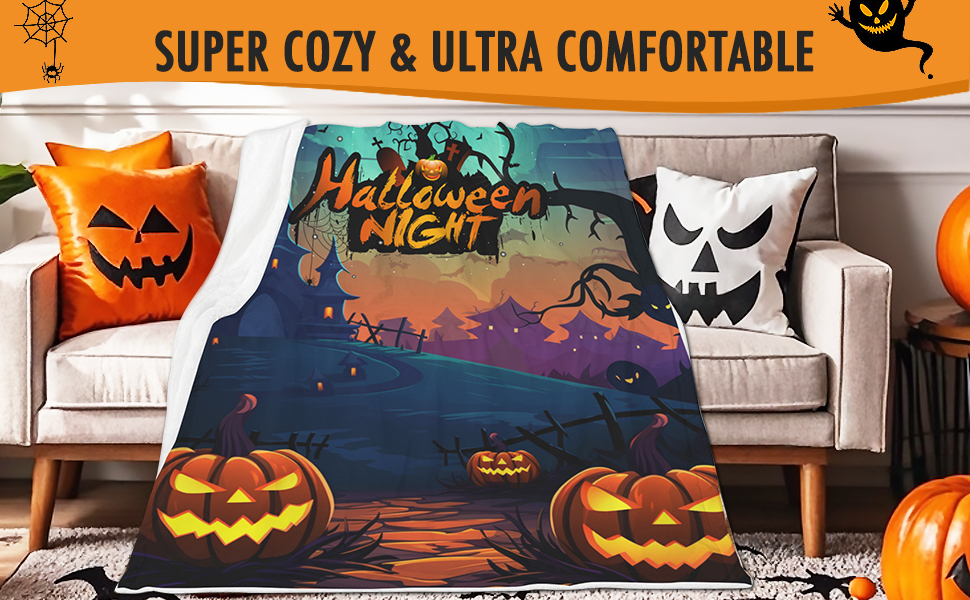 Kendt Cute Halloween Blanket for Kids,Baby,Halloween