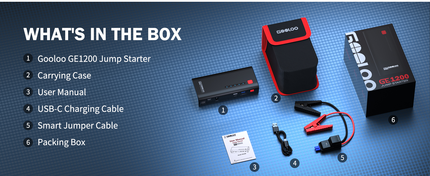 car battery charger jump starter