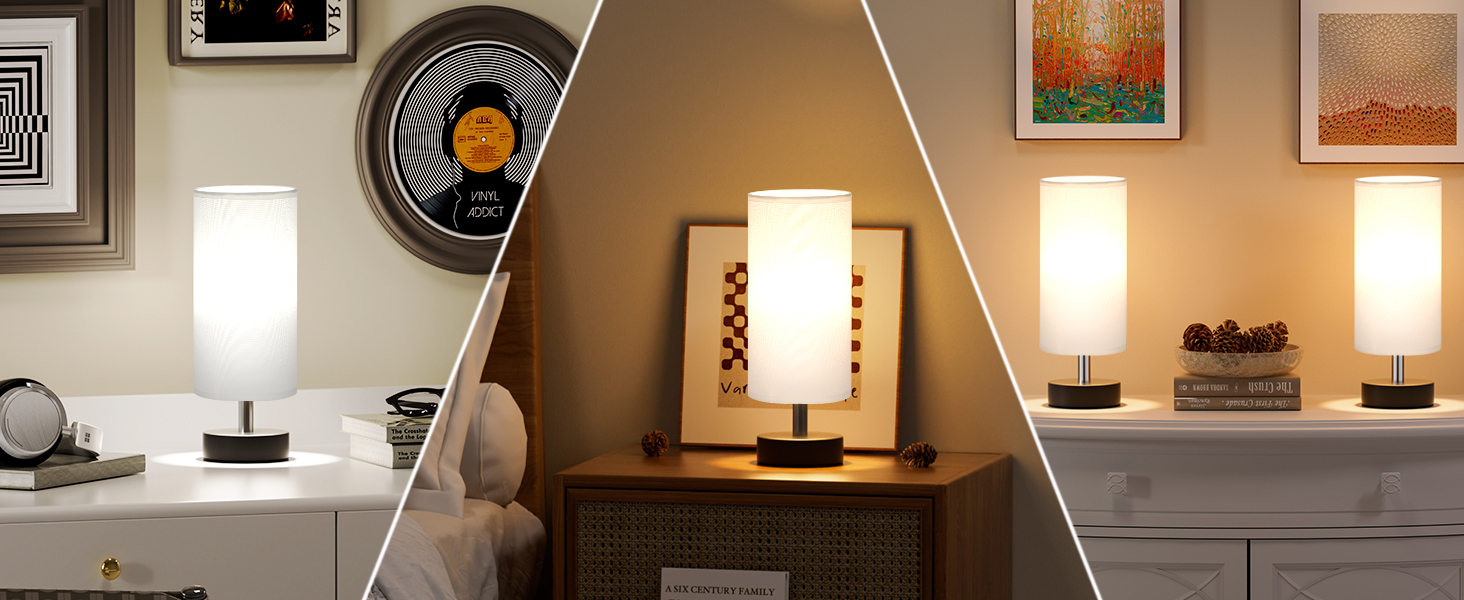 Small Table Lamp for Bedroom with Night Stands Bedside Lamps
