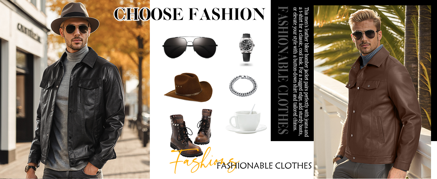 Lässig outdoor jacken für herren Herbst bomberjacke herren Knopfleiste leather jacket