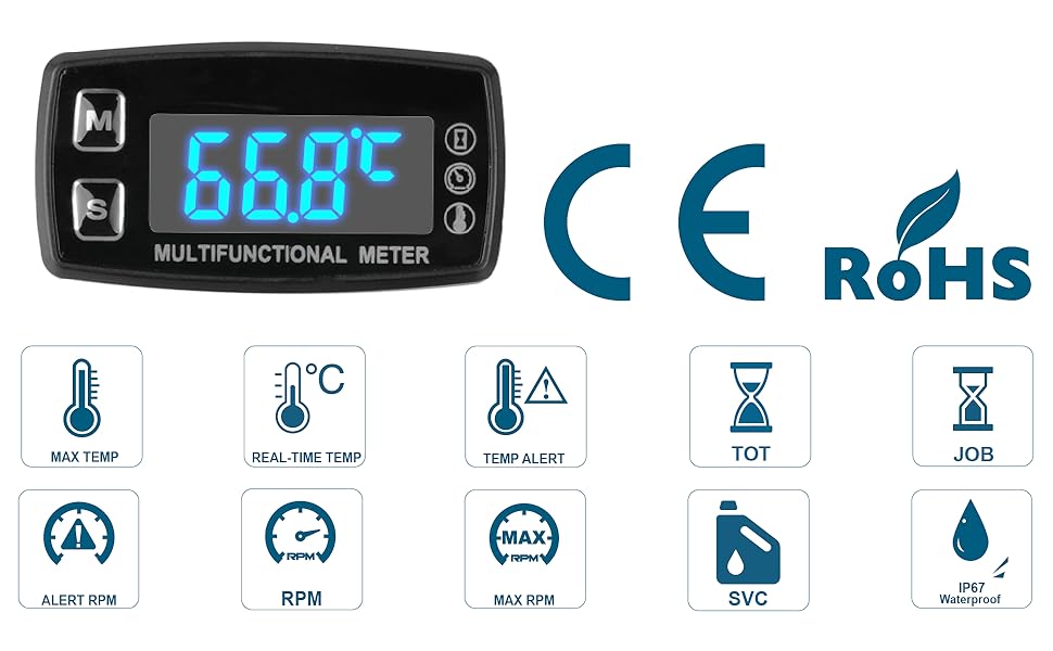 digital engine temperature gauge