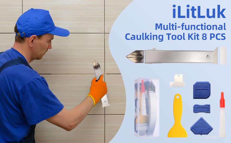 iLitLuk FullBody Stainless Steel Caulk Removal Tool Grout Remover