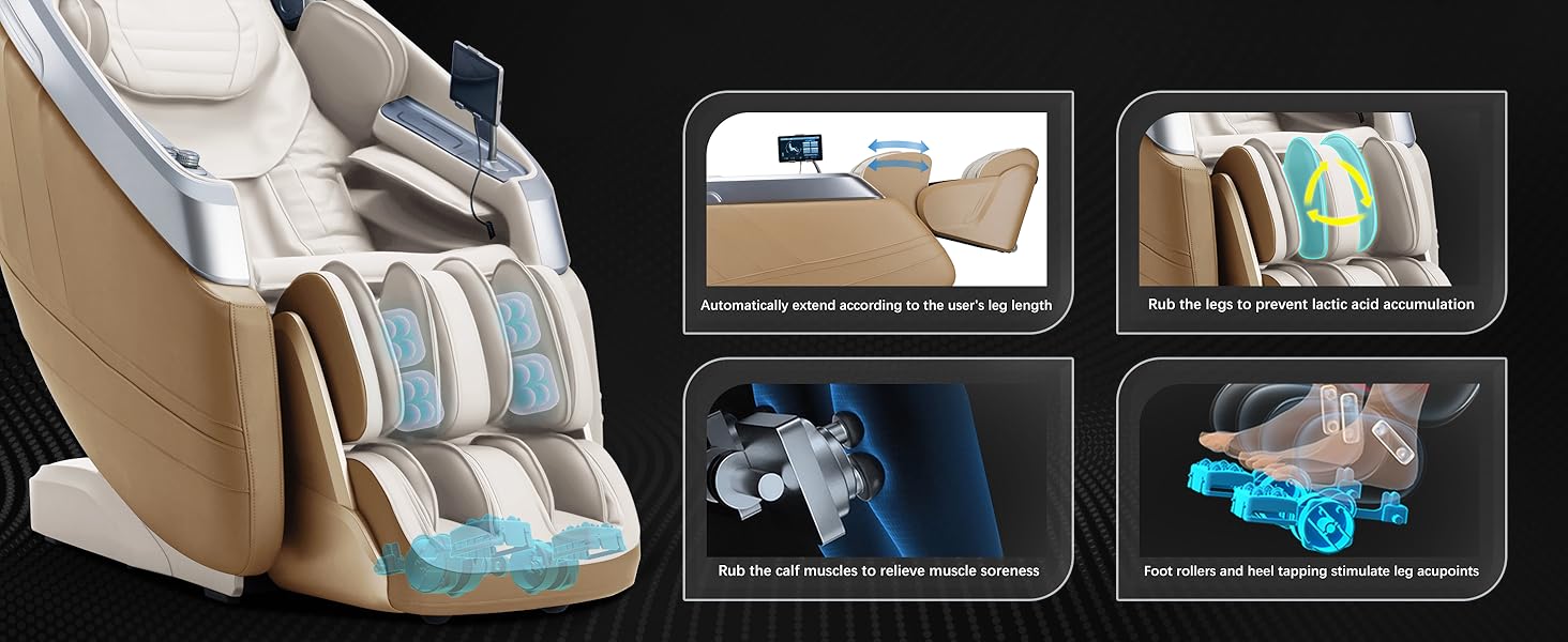 massage chair full body with multifunctional footrest
