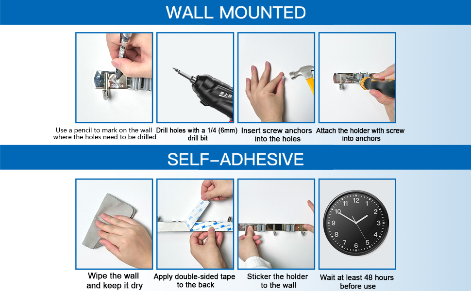 EYEDESL 2 Pack Mop Broom Holder