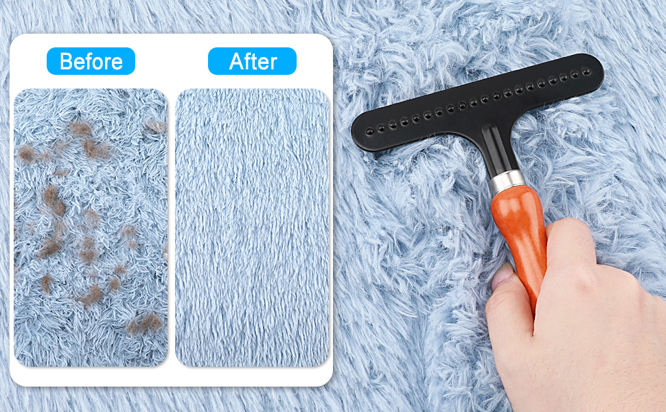 Narisley Carpet Rake, Carpet Groomer Rake, Restore Fluffiness and Softness to the Rug/Carpet