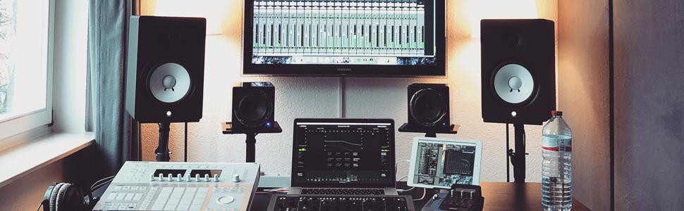 AxcessAbles Desktop Clamp-On Studio Monitor Speaker Stands (Pair) | Set of 2 Desktop Speaker Stands