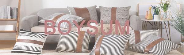 BOYSUM Bedding Decorative Pillow Covers