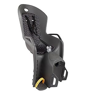 Hamax Amiga Gepäckträger, montierter Kindersitz: dunkelgrau : Amazon.de ...