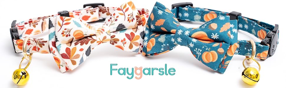 fall cat collar with bell