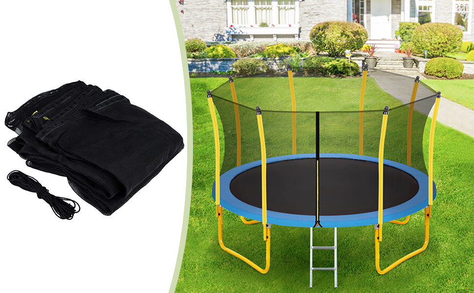 UniForU 14ft Trampoline Replacement Safety Enclosure Net