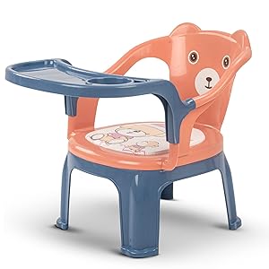 Vicky Plastic Baby Chair/Feeding Chair,Upto 20kgs,1-3 Years Safety Tray Chair/Eating/Toddlers Booster Chair/Portable High Chair for Kids (Green and Orange) Vicky Plastic Baby Chair/Feeding Chair,Upto 20kgs,1-3 Years Safety Tray Chair/Eating/Toddlers Booster Chair/Portable High Chair for Kids (Green and Orange)