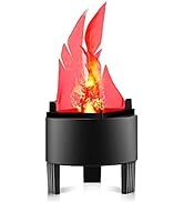 3D Campfire Centerpiece - Fake Fire LED Flame Effect Light, No Heat Base Support for Halloween, C...