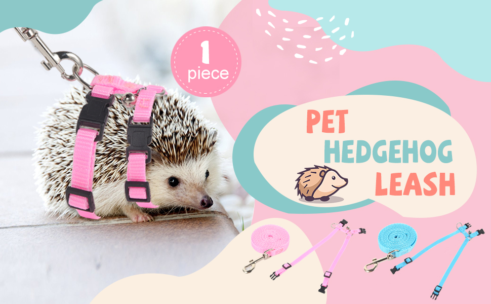 Hedgehog Harness Pet Rope Pink