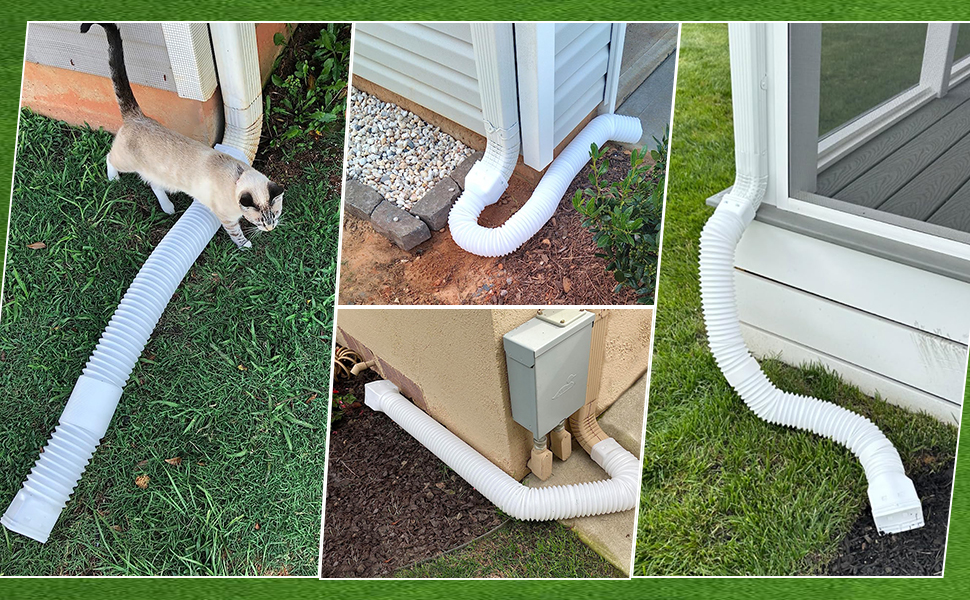 Gutterlix Flexible Gutter Downspout Extensions, Connectable Downspout ...