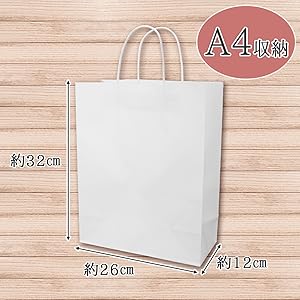 Amazon.co.jp: 紙袋 クラフトバッグ 無地 シンプル 手提げ