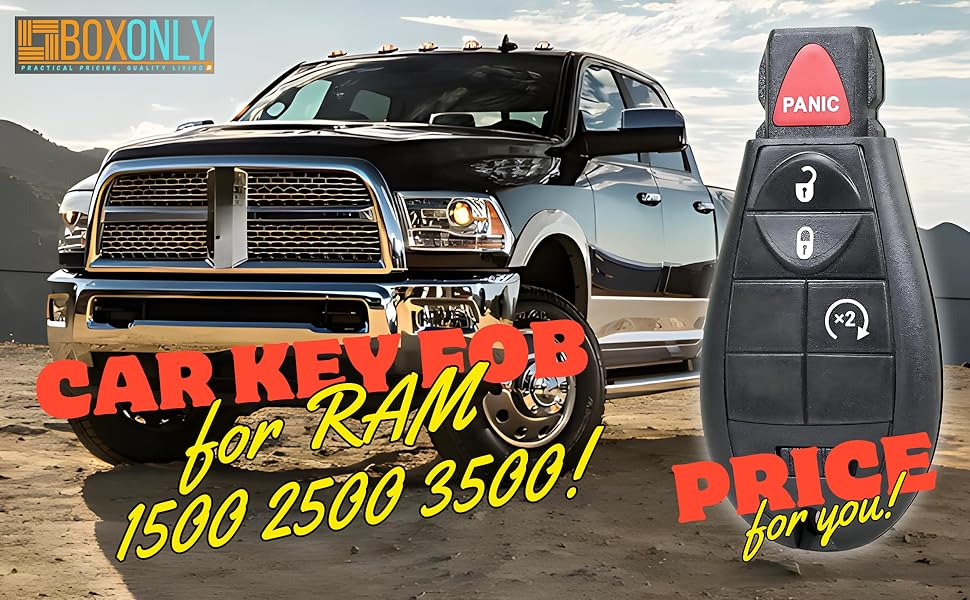 Key Fob GQ4-53T 433MHz 4 Button for 2013 2014 2015 2016 2017 2018 RAM 1500 2500 3500