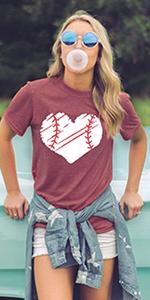 baseball heart shirt