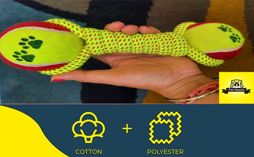 Dog chew toy, Puppy rope toy, Dog rope toy, dog 6 knot rope toy