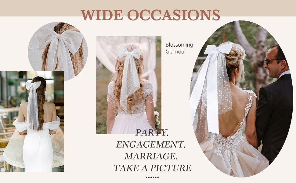 A  hair bow veil for any hairstyle and occasion