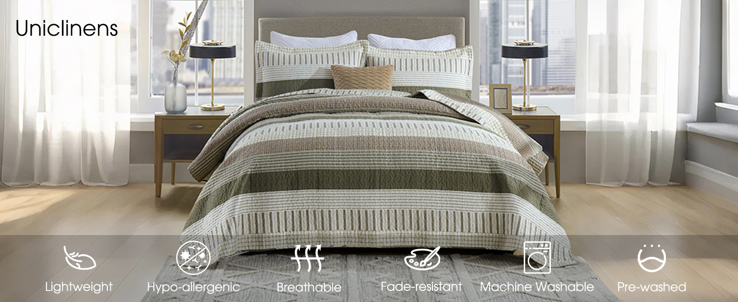 100 Cotton Quilt Set Queen Size, Patchwork Queen Quilt