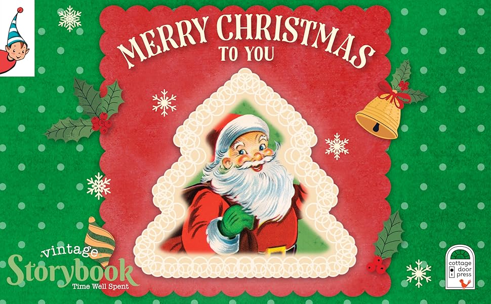 merry christmas vintage storybook
