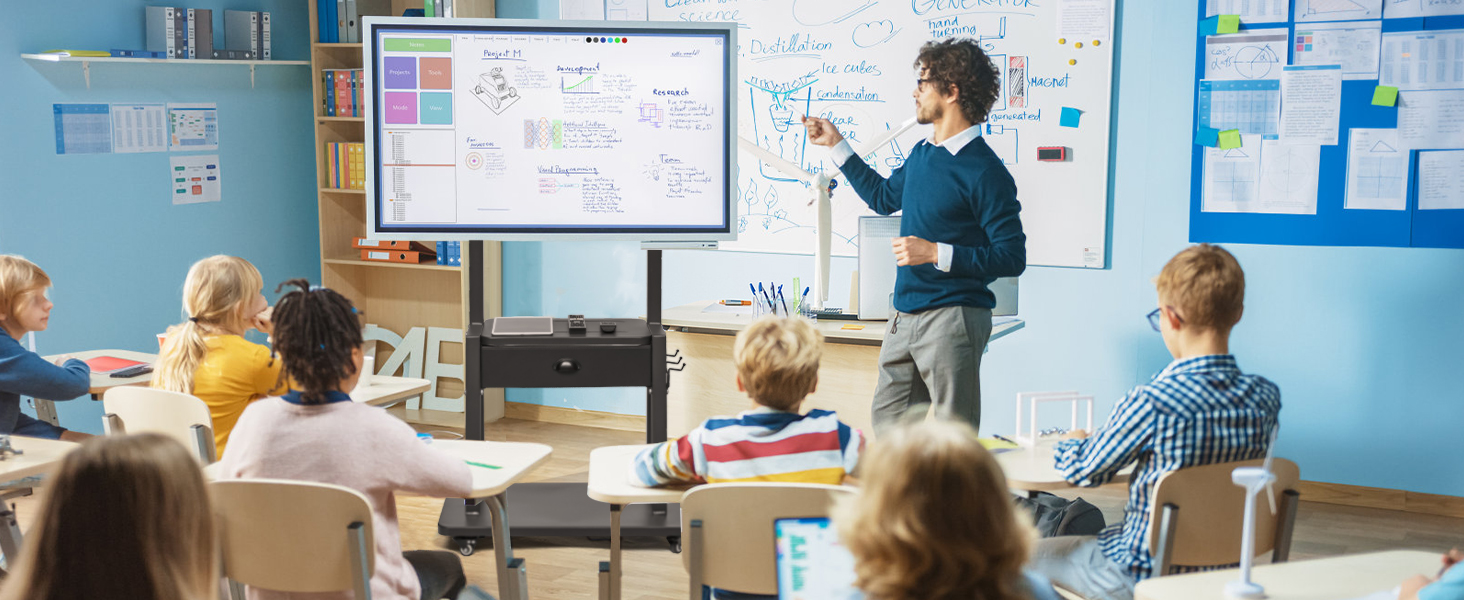 Mobile TV Cart with Drawer,for 2375 inch Flat/Curved