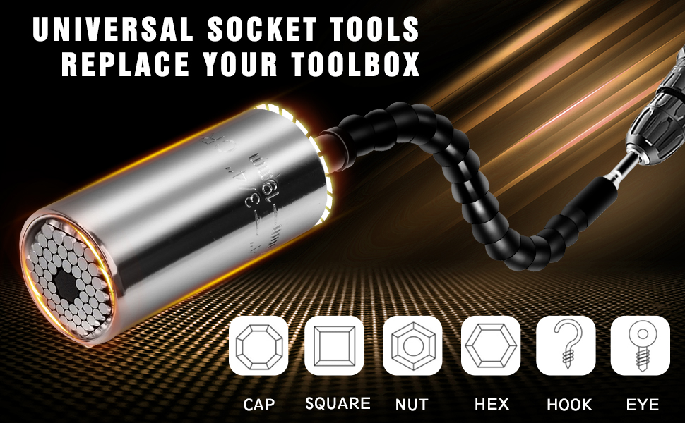 Universal Socket Tools EliSmart Super Socket Unscrew Any Bolt