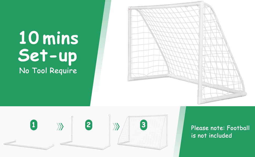 Costway Kids Portable Soccer Goal, 1.8m x 1.2m