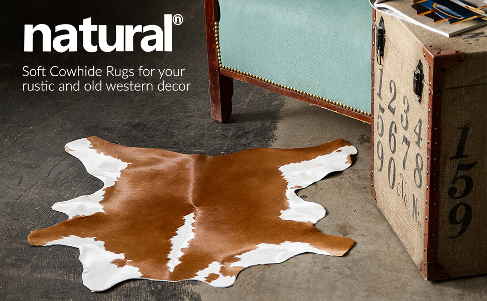 Natural White Black 100 Genuine Handmade Brazilian Cowhide