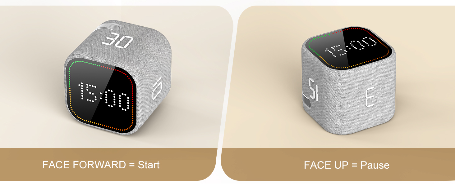 quickly flip to start or pause