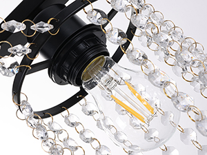 Crystal pendant detail