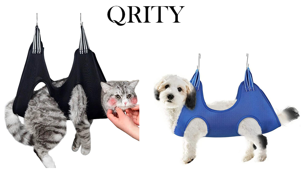 Qrity 1 Piece Cat Grooming Bag, Pet Nail Trimming Harness, Pet Grooming
