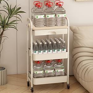 Amazon.co.jp: Cozyall キッチンワゴン キャスター付き3段