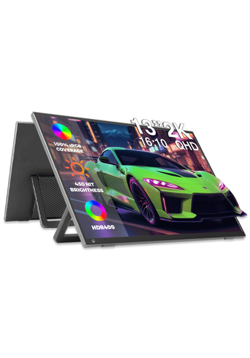 DroiX PM14T 13.2" 2K QHD portable monitor with 450 nit brightness, HDR400, 100% RGB