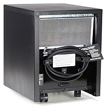 Carrying CopperPLUS heater by handle and wheels for portable room heating