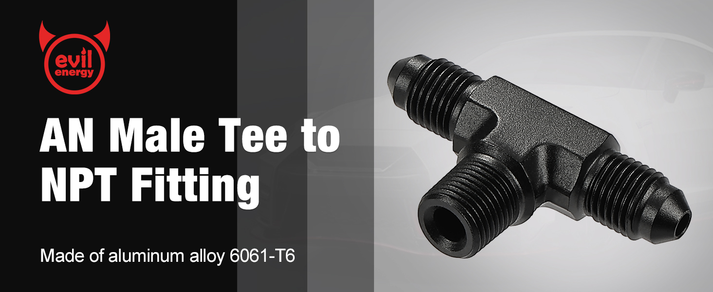 AN Male Tee to NPT Fitting